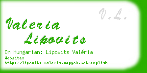valeria lipovits business card